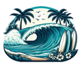 Chopes Wave 002 Die Cut Sticker from Sticker Gator