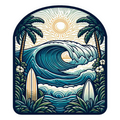 Wave Window 005 Die Cut Sticker from Sticker Gator
