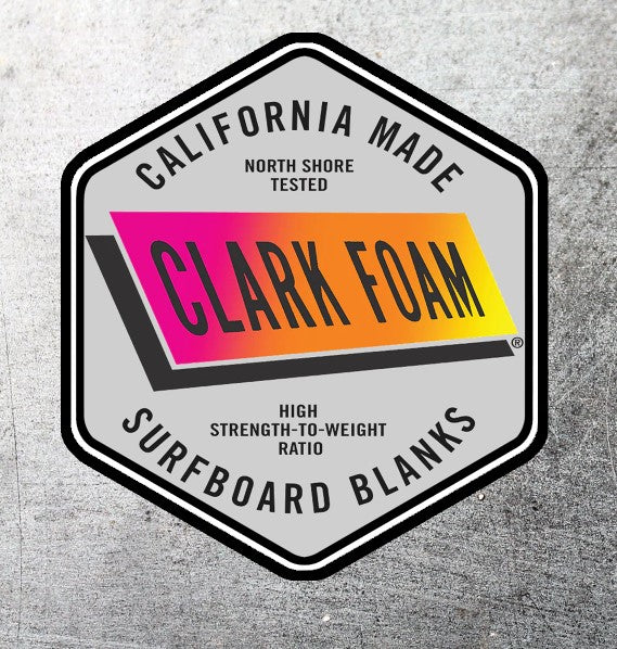 Clark Foam Surfboard Blanks Retro Sticker 80's Surf Stickers