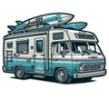 Cousin Eddie Motorhome Surf Car Die Cut Sticker from Sticker Gator