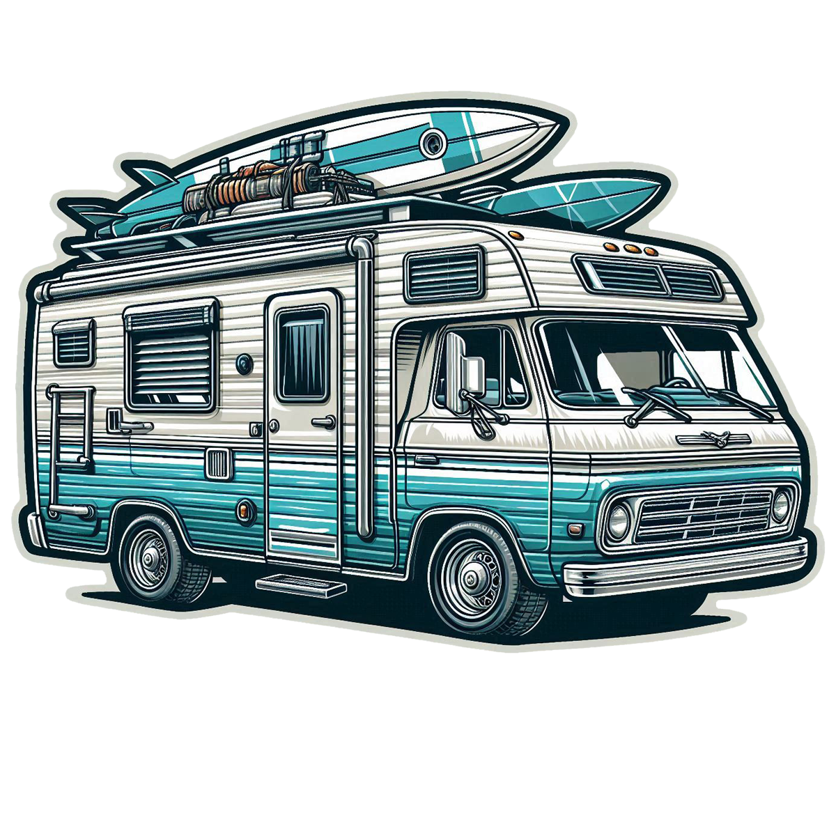 Cousin Eddie Motorhome Surf Car Die Cut Sticker from Sticker Gator