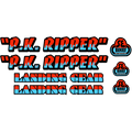 PK Ripper Dripping  BMX Frame Decal Set - Red Blue