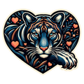 Panther Heart 001 Die Cut Sticker from Sticker Gator 
