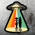 Alien Surfer Die Cut Sticker from Sticker Gator