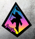 Gotcha Fish Man Retro Sticker 80's Surf Stickers