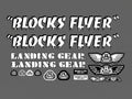 Blocks Flyer Dripping  BMX Frame Decal Set - 16 pcs